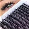 LZM Ciglia Finte Individuali - 240pcs Extension Ciglia Finte D Curl DIY a Casa, Ciglia Finte Ciuffetti, Naturali Semplici da Applicare (40D, 8-16mm)