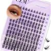 LZM Manga Ciuffetti Ciglia Finte Naturali C Curl 8-16mm Fai Da Te Banda Sottile Extension Ciglia Ciuffetti Riutilizzabile Manga Cluster Lashes (DL02-C)
