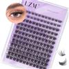 LZM Ciglia Finte Ciuffetti - C Curl Ciuffetti Ciglia Finte Naturali 8-16mm Extension Ciglia Fai Da Te Banda Sottile Extension Ciglia Ciuffetti Riutilizzabile Ciuffetti Ciglia (GS49-C-MIX)