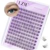 LZM Ciglia Finte Ciuffetti - C Curl Ciuffetti Ciglia Finte Naturali 10mm Extension Ciglia Fai Da Te Banda Sottile Extension Ciglia Ciuffetti Riutilizzabile Ciuffetti Ciglia (YW-C-10MM)