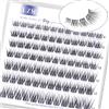 LZM Ciglia Finte Ciuffetti 8-14MM Ciglia Finte Naturali C Curl Fatto a Mano Ciuffetti Morbido DIY Extension Ciglia a Casa Riutilizzabile Fake Lashes (moon)