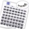 LZM Ciglia Finte Ciuffetti 8-14MM Ciglia Finte Naturali C Curl DIY Extension Cat Eye Fatto a Mano Ciuffetti Morbido Cluster Fake Lashes (wishes)