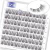 LZM Ciglia Finte Naturali C Curl DIY Extension Ciglia Finte Cat Eye Fatto a Mano Morbido Cluster Fake Lashes (moon-14cm)