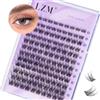LZM Ciglia Finte Ciuffetti - C Curl Ciuffetti Ciglia Finte Naturali 8-16mm Extension Ciglia Fai Da Te Banda Sottile Extension Ciglia Ciuffetti Riutilizzabile Ciuffetti Ciglia (SNR028-C-MIX)