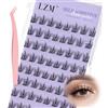 LZM Ciglia Finte Ciuffetti Autoadesive C Curl Pre-Incollate Ciuffetti Ciglia Finte Non Richiede Colla Kit Lash Extension Con Pinzette Pre Glued Cluster Lashes (QZD08)