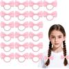 YAWYO Set di 20 Elastici per Capelli Bambini, Fasce Elastiche con Fiocchi, Nastri Rosa, Accessori per Capelli per Bambini e Donne