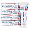 Sensodyne Dentifricio Sensibilità & Gengive, per Denti sensibili e Fastidi Gengivali, Igiene Dentale Quotidiana, Gusto menta, Maxi formato 4x75ml
