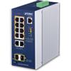 PLANET IGS-4215-8UP2T2S switch di rete Gestito L2/L4 Gigabit Ethernet (10/100/1000) Supporto Power over (PoE) Alluminio, Blu [IGS-4215-8UP2T2S]