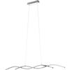 Eglo LED lampada a sospensione Lasana 2, lampada a sospensione a 2 | luci, lampada a sospensione in alluminio, acciaio, plastica, colore: cromo, bianco, L: 120 cm