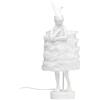 Kare Design lampada da tavolo Animal Rabbit Fur, bianco/pellicia artificiale, 68 cm motivo coniglio, stile pop art, per decorazione, comodino, luce indiretta, plafone di lino, lampadina non inclusa