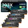 Q-image 203X 203A Cartucce di Toner Compatibile per HP 203X 203A 203 per HP Color Laserjet Pro MFP M281fdw Toner M254dw M254nw M281fdn M280nw M281cdw M254dn CF540X CF540A (4-Pack)