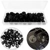 Jiehaojia 48 Pezzi Piedini in Gomma Fornello Camper, Gommini per Supporti per Pentole, Piedini in Gomma Antiruggine, Occhiello Passacavo in Gomma Compatibili con Dometic Smev Thetford Aste 5mm Camper Accessori