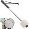 Helweet Bacchetta per Grancassa, Mazzuole per Grancassa, Martello per Grancassa, Mallet per Grancassa, Bass Drum Mallet, Bacchette per Tamburo, Drum Stick,Bacchette Batteria in Feltro,Bastoncini a Percussione