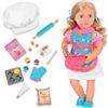OG DOLLS Our Generation - Jenny - Bambola panettiere posabile da 46 cm - Capelli biondi e occhi verdi - Cappello da cuoco, grembiule e accessori da forno - Giocattolo per bambini dai 3 anni in su