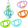 MEZOKUCEL Dr Brown 4 Pezzi Manici per Biberon Universale, Silicone, Senza BPA, Facili da Tenere