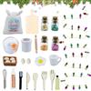 Qunkun 25 accessori per gnomo di Natale, gnomo da cucina, accessori per la casa delle bambole, accessori in miniatura, per decorazioni fai da te per ragazze