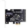 CY Scheda 5 Gbps 19 pin 20 pin USB 3.0 pannello frontale intestazione a PCI-E 1X Express adattatore per scheda madre del computer