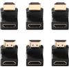 KUOQIY 6 Pezzi Connettore HDMI 90 Gradi e 270 Gradi, Adattatore HDMI Angolo Maschio a Femmina 3D&4K, Connettore ad Angolo HDMI, Compatibile con per PS5, PS4, PS3, TV Stick