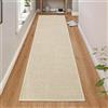 Cheerx Tappeto da cucina antiscivolo, lavabile, tappeto da cucina in tessuto assorbente, di alta qualità, per corridoio, cucina, sala da pranzo, lavanderia (beige, 43 x 180 cm)
