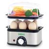 Augosma Vaporiera elettrica a 2 piani per cucinare, vaporiera multi-verdure con cestelli impilabili senza BPA, cuoci-uova rapido con spegnimento automatico, ideale per verdure, frutti di mare