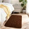 Aspire Homeware Tappeto per soggiorno, marrone, 50 x 80 cm, per camera da letto, antiscivolo, moderno, super morbido, a pelo spesso, piccolo, soffice, non perde pelo