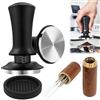 Rkixlix Tamper per Caffè 51 mm con Tappetino e Wdt Tool, Pressino per Caffè Espresso a Molla Pressino per Caffè con Scala Graduata Pressa Caffè Professionale Pressino per Caffe in 304 Acciaio Inox