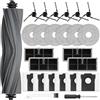 Alloytool 24 pezzi accessori per robot aspirapolvere Mova E40 Ultra, set di ricambio per E40 Ultra, 1 spazzola principale, 6 sacchetti per la polvere, 6 tamponi, 4 filtri HEPA, 6 spazzole laterali, 1 spazzola