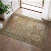 BEIMO Tappeto Salotto Vintage, Tappeto Antiscivolo Lavabile, Moderno Tappeti Camera Da Letto, Tappeti Persiano per Cucina, Soggiorno, Ufficio, Giallo-Marrone, 60x90cm