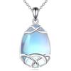 Vadmans Collana Nodo Celtico per Donna Argento 925 Collanine Nodo Celtico Gioielli Pietra di Luna Regalo per Donna Uomini