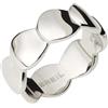 Breil, Collezione B Whisper, Fedina in Acciaio Lucido, Minimal e Versatile, con Piccoli Elementi Sovrapposti, Colore Silver, Misura 16, Gioielli Donna e Ragazza