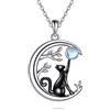 JERWLI Collana a forma di animale in argento Sterling con asini dorati retriever giraffa cane panda koala Otter Highland Cow procione coniglietto regalo per ciondolo, Argento sterling