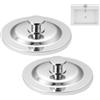 SANDUNKEJI 2 tappi universali per vasca da bagno, tappi di scarico in acciaio inox, tappi di ricambio per fori da 40-45 mm, lavelli doccia, lavabo, cucina, bagno, vasca da bagno
