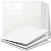 Vieshful 20 pezzi Piastrelle Adesive, Piastrelle di Marmo Autoadesive da 30 x 30 cm per muri, Pannelli per Doccia Impermeabili in PVC, Piastrelle Adesive per Cucina, Bagno, Soggiorno Bianco e Grigio