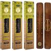 Aromasenses - Confezione da 3 Scatole di Incenso Biologico Ullas Ruta + 1 Porta Incenso Aromasenses | Incenso 100% Naturale ed Ecologico | Aromaterapia con Erbe Naturali | 25 g x 3 = 45 g