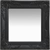 vidaXL Specchio da Parete Stile Barocco 40x40 cm Nero