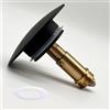 Chonphan Pop Up Tappo per Lavabo 66mm Nero Opaco Ottone Massiccio, Tappo di Scarico per Lavabo, Chonphan Tappo di Pressione a Molla, Click-Clack, Tappo per Lavandino del Bagno