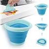 Eleganted Pattumiere Sospese per Cucina, 4 Litri Pattumiera Pieghevole per Cucina Bagno (Blu)