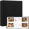 Ruibytree Album Fotografico 120 Tasche per Instax Wide 400/300, Nero | Spazio per Scrivere, Copertina Rigida in Lino, Pagine Senza Acidi, Foto Wide 8,6 × 10,8 cm, Caricamento Laterale