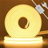 KISUFU striscia luminosa LED COB dimmabile 288 LEDs/m al neon impermeabile IP67 50 cm tagliabile flessibile luce per fai da te festa, camera, giardino, soffitto