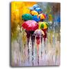 Printerland Quadro Moderno Astratto Ombrelli Colorati Verticale Quadri moderni soggiorno da Parete XXL grande Stampa su tela Canvas Decorazione Murale muro Arredo Camera da letto Cucina (30x40 cm, 4)
