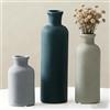 JXCBXJ Set di 3 Vaso in Ceramica,Vaso Deco Estetico Neutro Boho Scandinavo Vasi di Fiori Decorazione, arredamento moderno della fattoria,per soggiorno,tavolo,scaffale,ingresso (Multi Grigio)