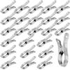 CZAKOMIX 25 Pezzi Mollette, Acciaio Inox Mollette, Mollette da bucato Antivento, Molletta Grandi, Lavanderia Pioli Telo Clip, per Telo da Spiaggia, Vestiti, Calze, Trapunta, Fotografie, Argento