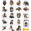 GLOBLELAND 18 fogli di Adesivi Trasferibili A Tema Animale Steampunk Da 3.9x3.6 pollici con Drago Pesce Elefante Rana Giraffa per Decalcomanie per Tazze Vasi Decorazioni Artistiche In Vetro