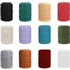 DXRPO Macrame Corda 3 mm x 30 m, 12 Pezzi di Filato di Cotone, Corda di Cotone,Macramè Filo, Filo macramè, per Fai da Te, Piante, Appendini Bohémien