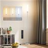 PreeOtti Lampade da Terra LED, 5 Temperature di Colore, Piantana Lampada da Terra con Telecomando e Interruttore a Pedale, Dimmerabile Lampada da Lettura Moderna per Camera, Salotto, Ufficio，Argenteo