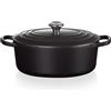 LE CREUSET CASSERUOLA OVALE, GHISA EVOLUTION NERO OPACO, S - d 27 cm x 4.1 lt