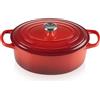 LE CREUSET CASSERUOLA OVALE, GHISA EVOLUTION ROSSO CHERRY (CILIEGIA), M - d 29 cm x 4.7 lt