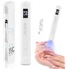 Aokitec Mini lampada UV per unghie in gel con schermo LCD, lampada a LED, lampada per unghie, lampada UV, piccola per lamina per unghie 3D, gel per nail art, smalto per unghie UV, regalo per donne