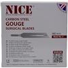 NICE No.2 - Lame sterili in acciaio al carbonio GCS2, per manicure e pedicure, 50 pezzi