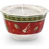 Villeroy & Boch - Toy's Delight Portacandeline Bianco,Rosso, Decorazione Natalizie, Decorazioni, Porcellana Premium,Cera